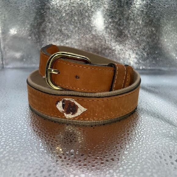 Zep-Pro Leather Belt Men’s Size 32 Brown Tan Gold Tone Hardware Chore Cowboy - Picture 1 of 6